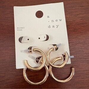 A New Day Gold Hoop Earrings, new